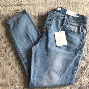 Kancan mid rise ankle skinny jeans